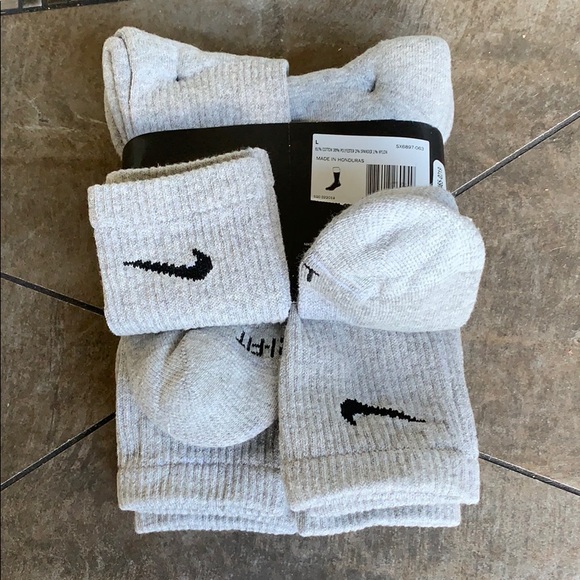 NIKE EVERYDAY CUSHIONED 6 pairs set CREW SOCKS Men’s - Picture 11 of 16